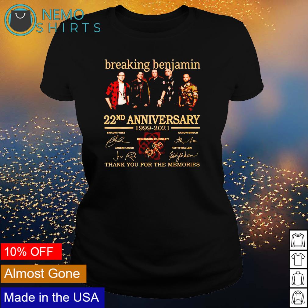 Breaking Benjamin 22nd Anniversary 1999 2021 thank - Adult & Kids T-Shirts, Sweatshirts & Hoodies apparel design preview 3