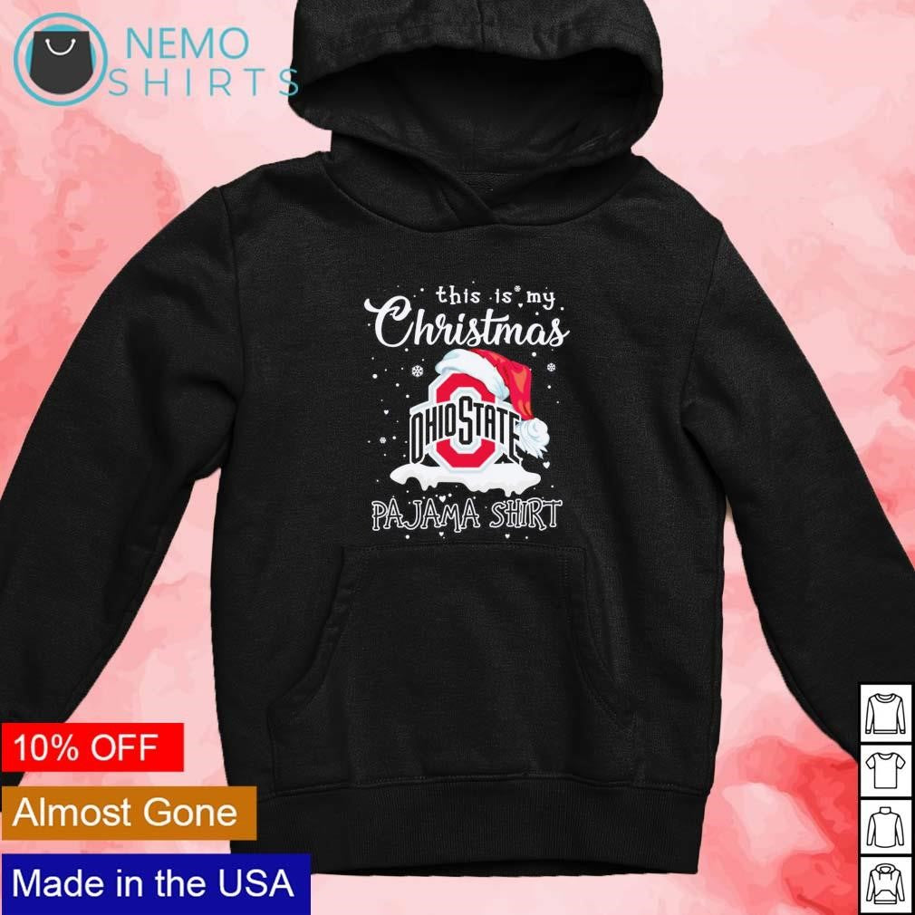 Santa Ohio State Buckeyes logo this is my Christmas - Adult & Kids T-Shirts, Sweatshirts & Hoodies apparel design preview 2
