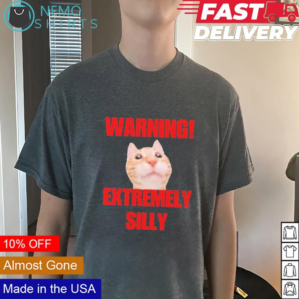 Warning extremely silly cat - Adult & Kids T-Shirts, Sweatshirts & Hoodies apparel design preview 3
