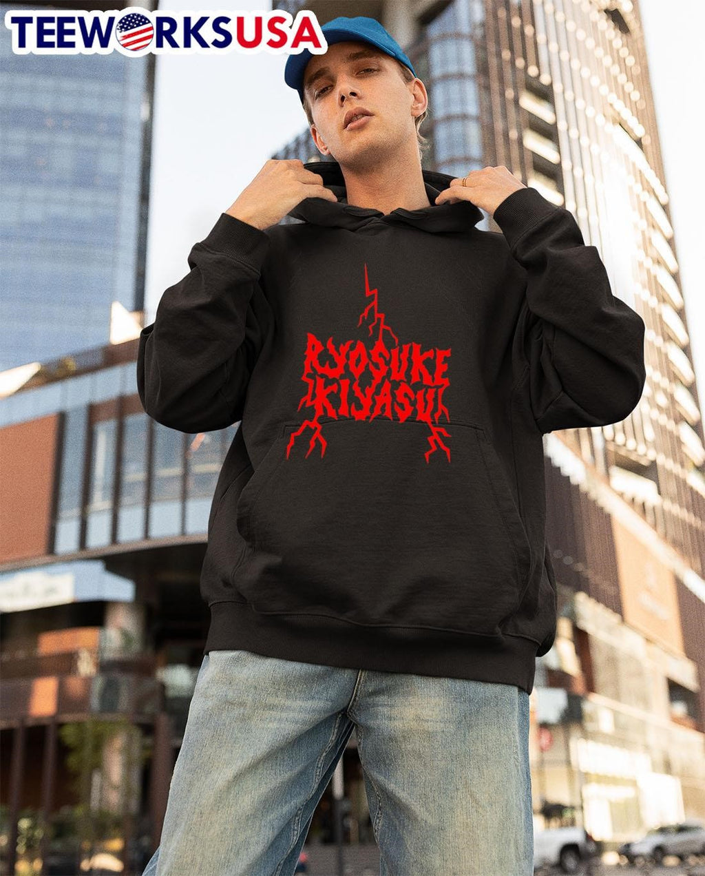 Ryosuke Kiyasu nightning design - Adult & Kids T-Shirts, Sweatshirts & Hoodies apparel design preview 3
