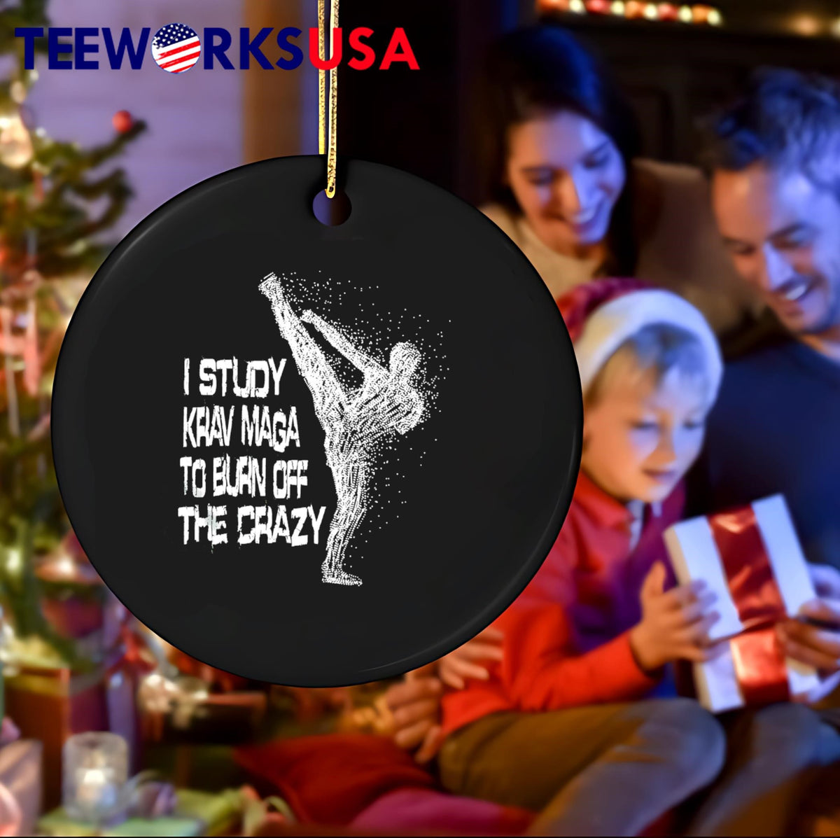 I Study Krav Maga To Burn Off The Crazy - Adult & Kids T-Shirts, Sweatshirts & Hoodies apparel design preview 4
