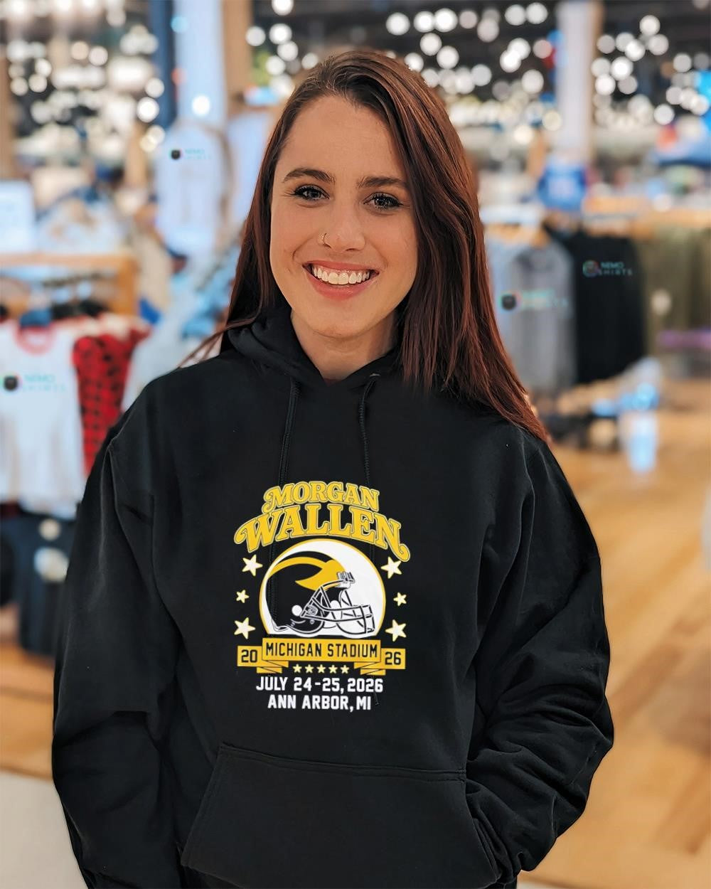 Morgan Wallen Michigan Stadium July 2026 Ann Arbor - Adult & Kids T-Shirts, Sweatshirts & Hoodies apparel design preview 3