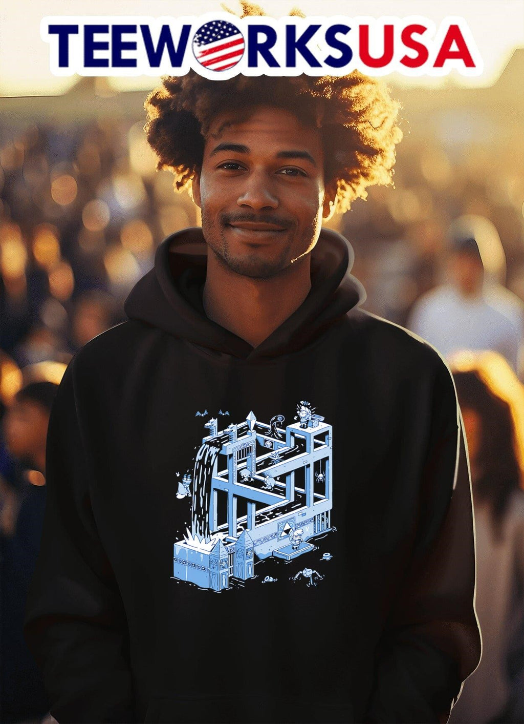 Water Temple Woes - Adult & Kids T-Shirts, Sweatshirts & Hoodies apparel design preview 2