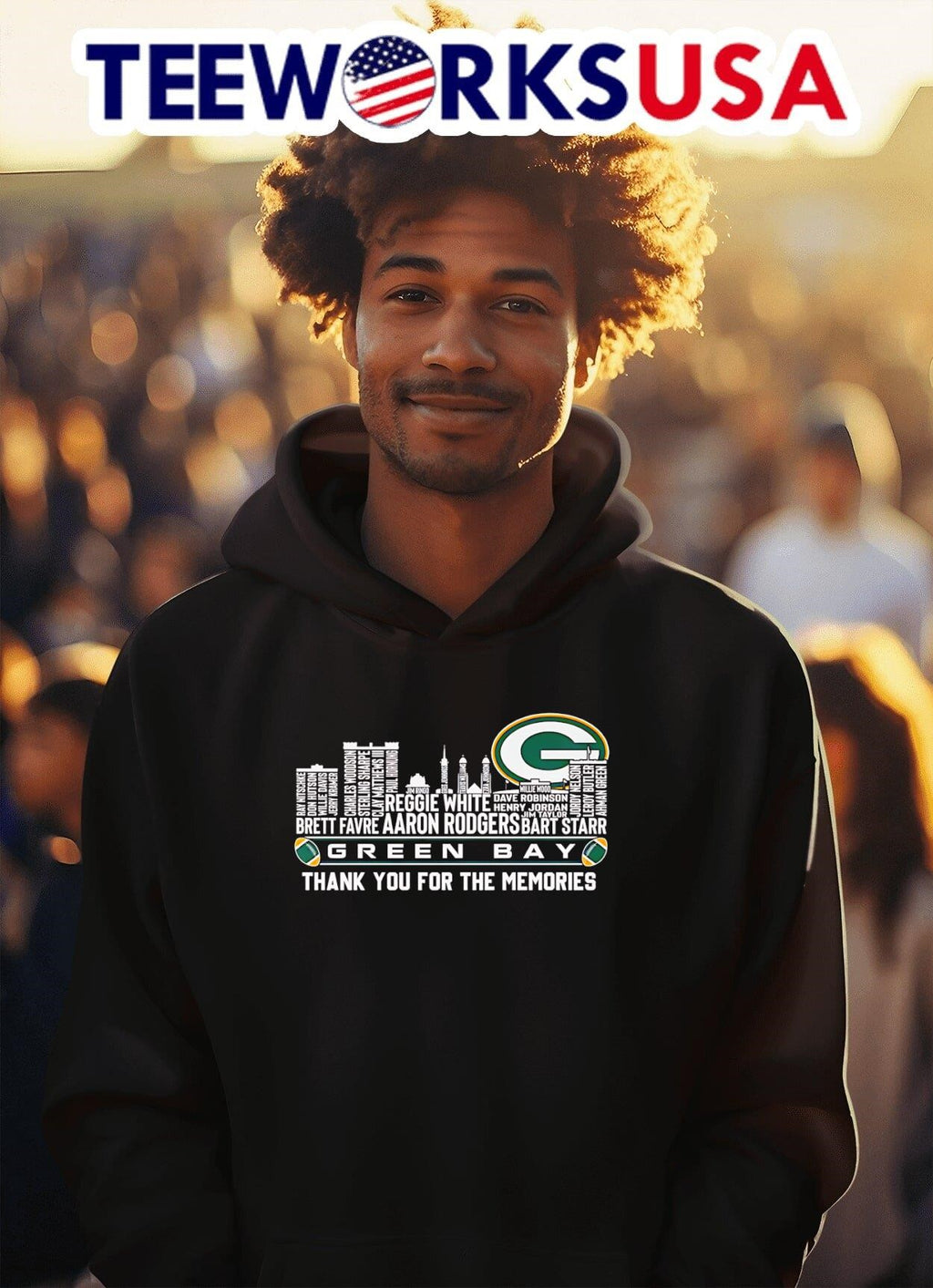 Skyline city Green Bay thank you for the memories - Adult & Kids T-Shirts, Sweatshirts & Hoodies apparel design preview 2