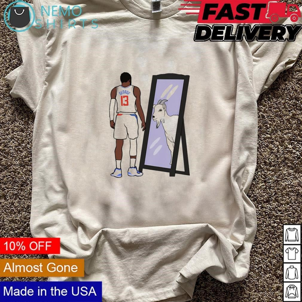 Paul George 13 Los Angeles Clippers mirror goat - Adult & Kids T-Shirts, Sweatshirts & Hoodies apparel design preview 3