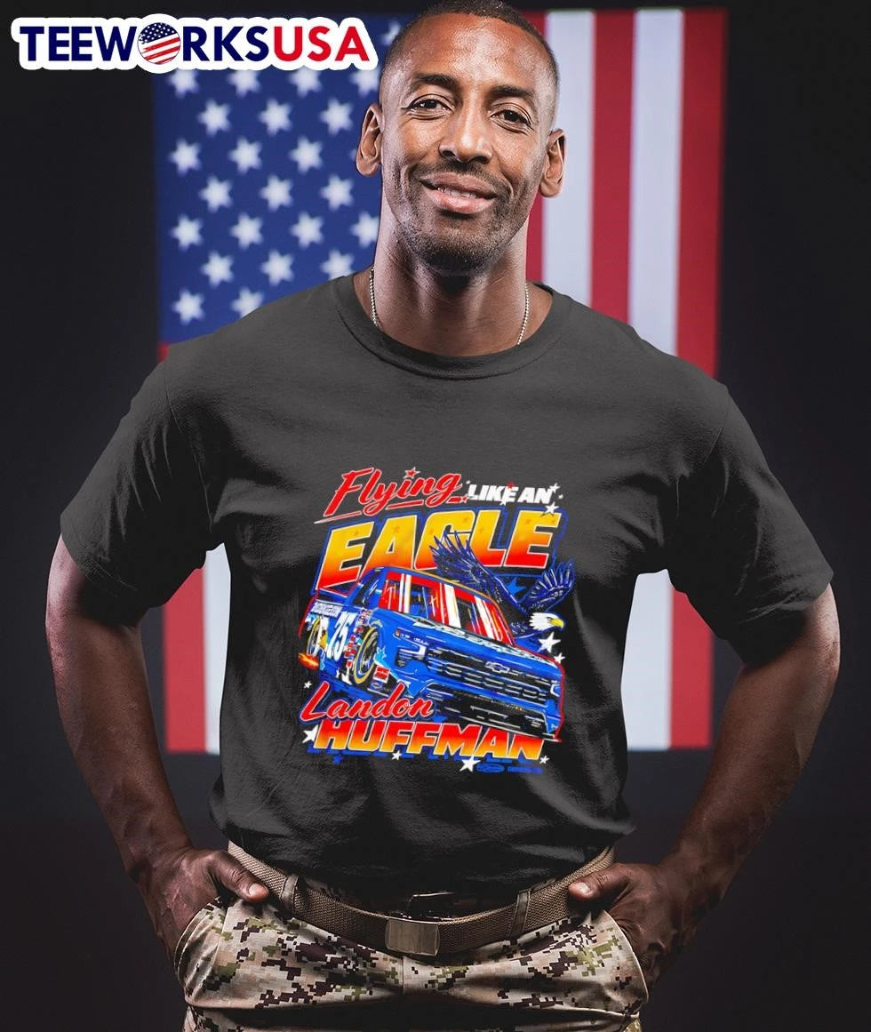 Flying Like an Eagle Landon Huffman Race Truck - Adult & Kids T-Shirts, Sweatshirts & Hoodies apparel design preview 1