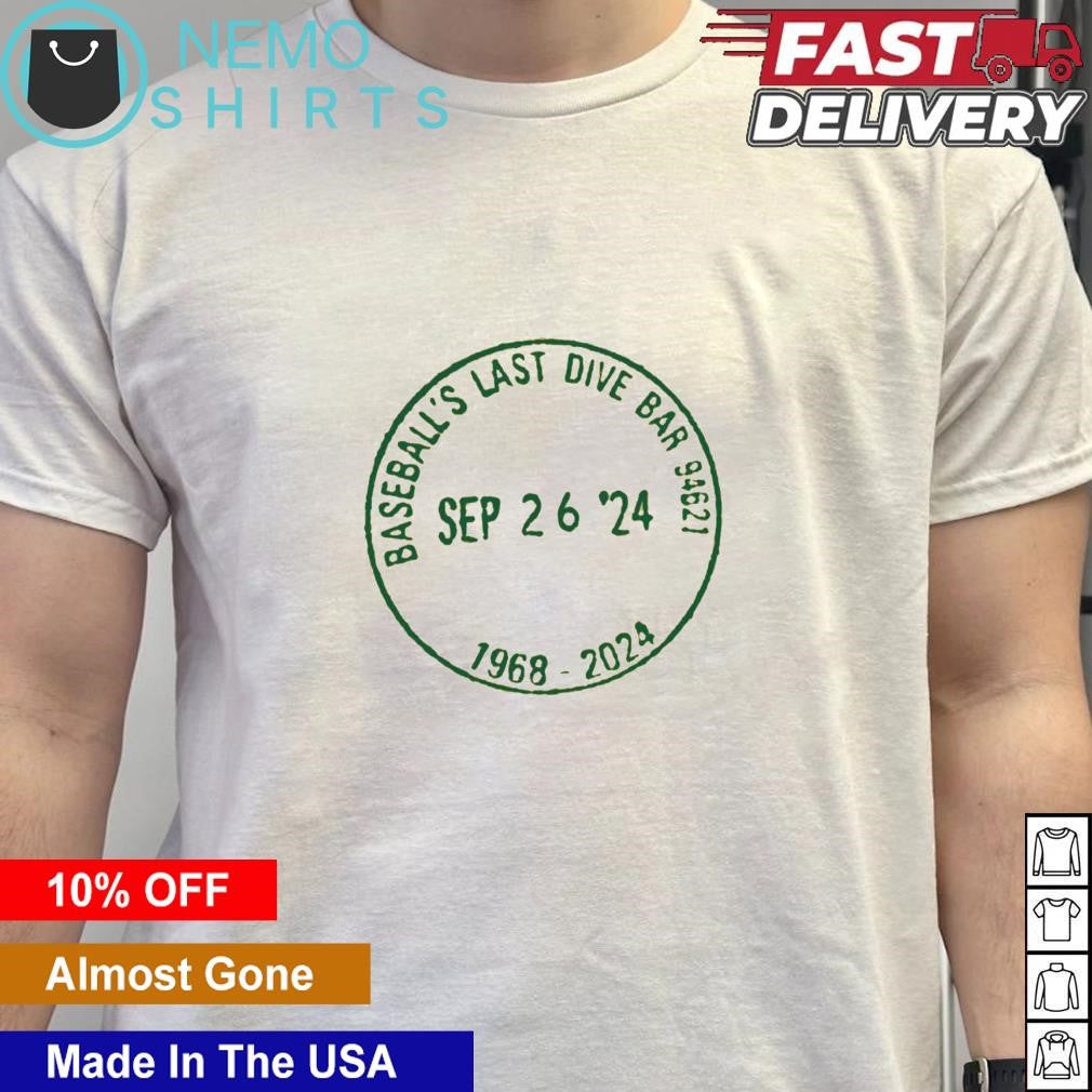 Baseball's last dive bar 1968 2024 - Adult & Kids T-Shirts, Sweatshirts & Hoodies apparel design preview 5