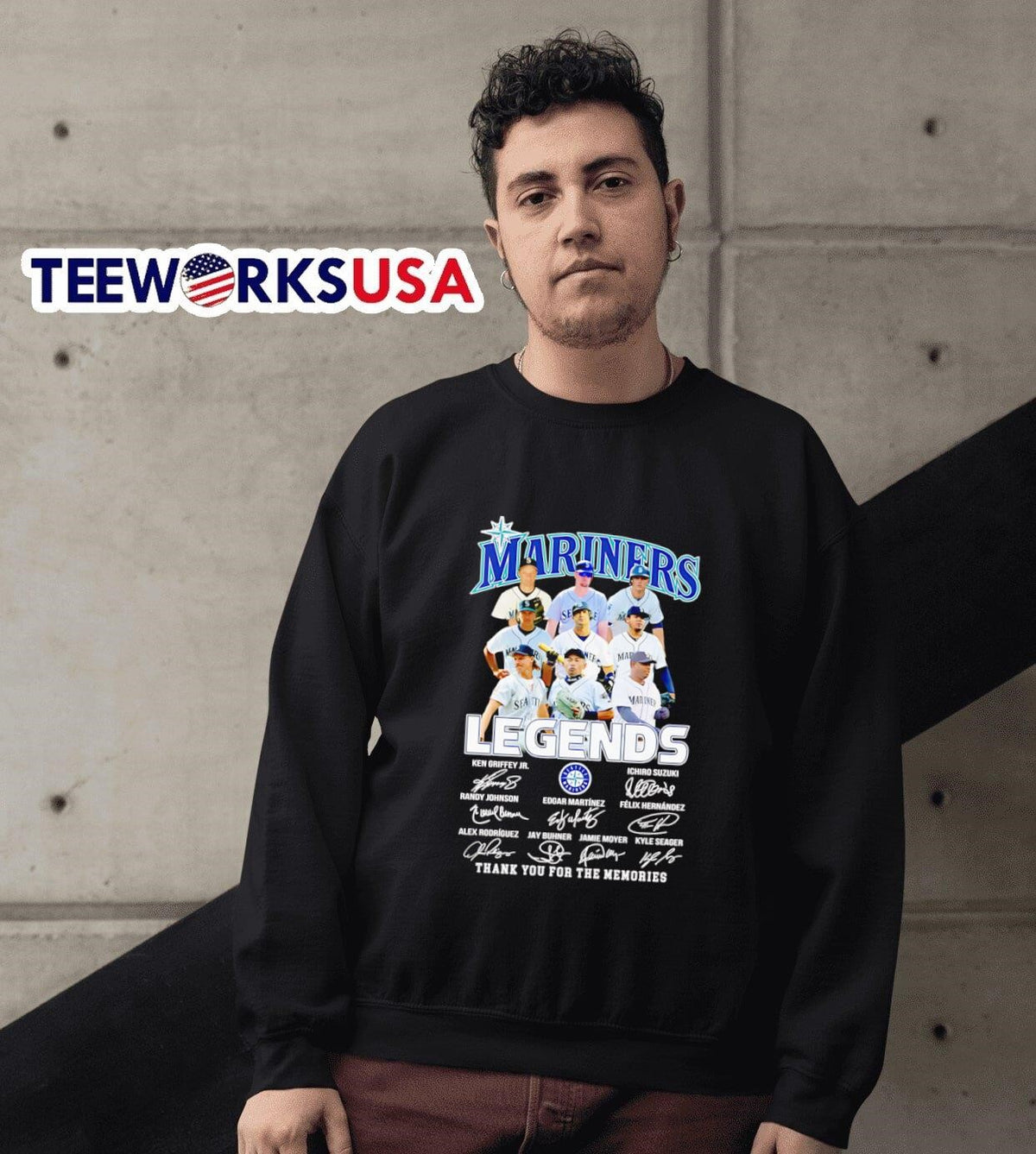 Mariners Legends thank you for the memories - Adult & Kids T-Shirts, Sweatshirts & Hoodies apparel design preview 6