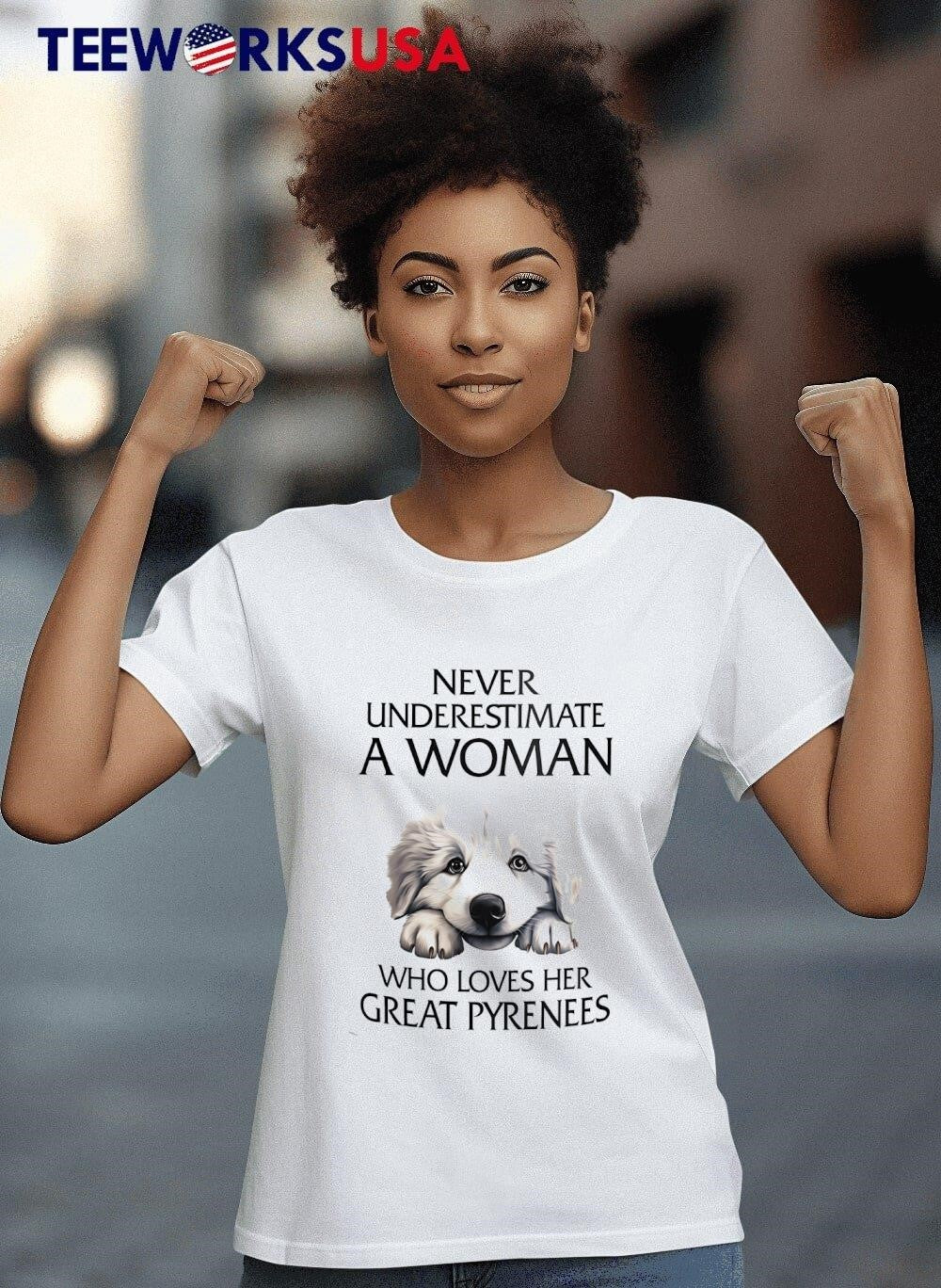 Dog never underestimate a woman who loves her great - Adult & Kids T-Shirts, Sweatshirts & Hoodies apparel design preview 8