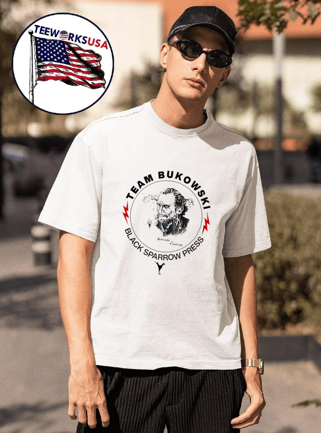 Team Bukowski Black Sparrow Press - Adult & Kids T-Shirts, Sweatshirts & Hoodies apparel design preview 1