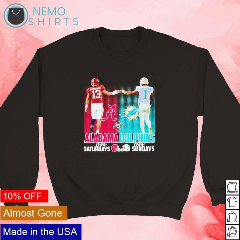 Alabama on Saturdays and Dophins Sundays signatures - Adult & Kids T-Shirts, Sweatshirts & Hoodies apparel design preview 5