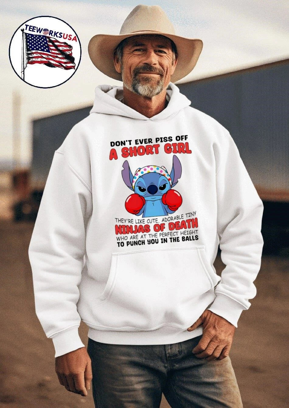 Don't Ever Piss Off A Short Girl They're Like Cute - Adult & Kids T-Shirts, Sweatshirts & Hoodies apparel design preview 2