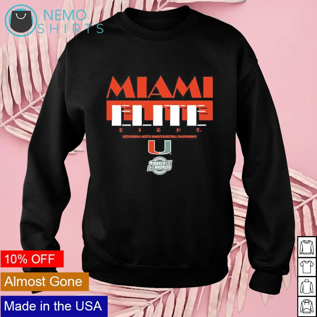 Miami Hurricanes basketball Elite Eight 2023 - Adult & Kids T-Shirts, Sweatshirts & Hoodies apparel design preview 3