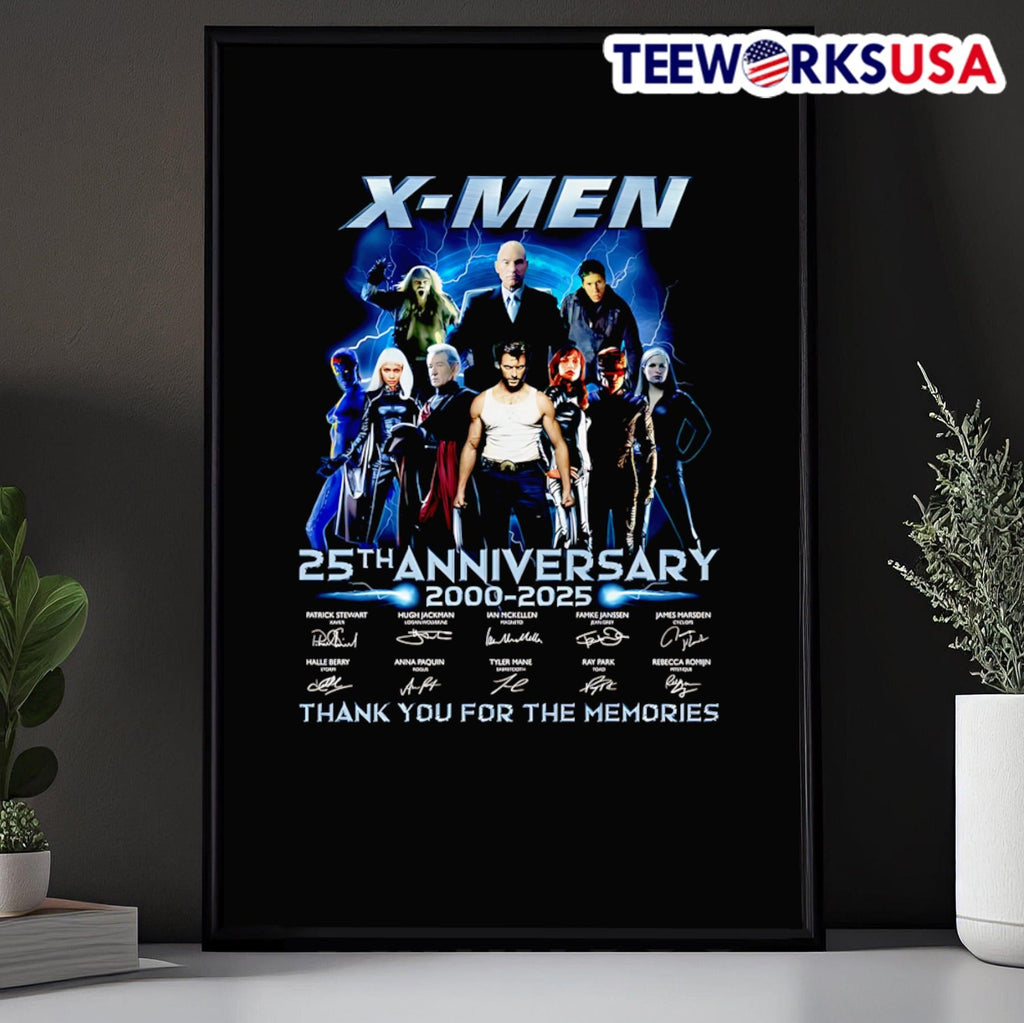 X-Men 25th anniversary 2000 2025 thank you for the - Adult & Kids T-Shirts, Sweatshirts & Hoodies apparel design preview 5