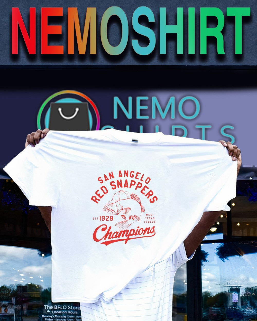 San Angelo Red Snappers champions est 1928 West Texas - Adult & Kids T-Shirts, Sweatshirts & Hoodies apparel design preview 1