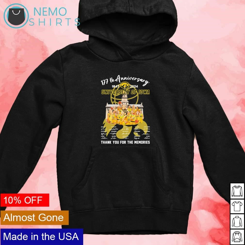 Iowa Hawkeyes Wbb 117th anniversary 1847 2024 - Adult & Kids T-Shirts, Sweatshirts & Hoodies apparel design preview 4