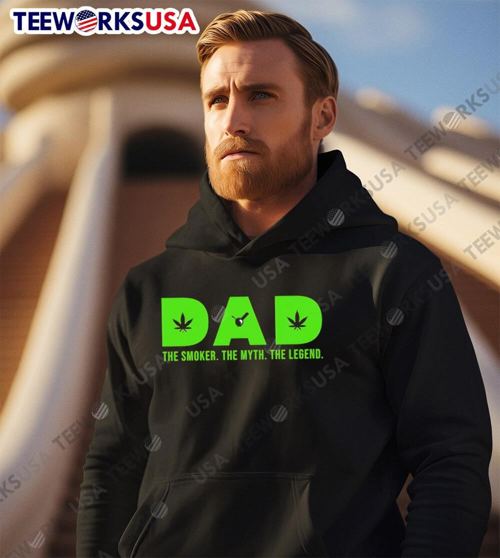 Dad the smoker myth legend - Adult & Kids T-Shirts, Sweatshirts & Hoodies apparel design preview 2
