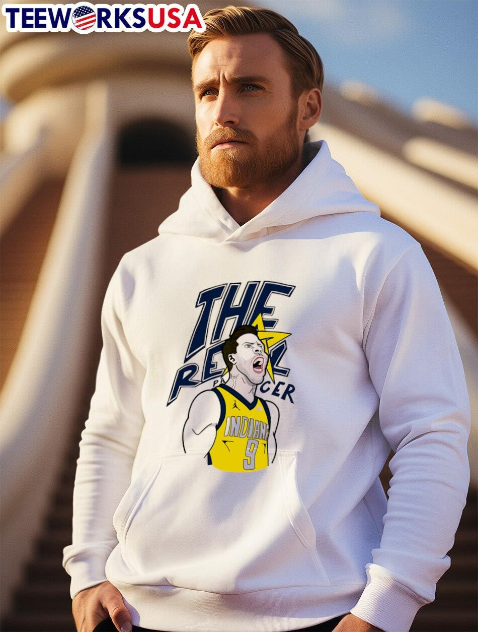 The Real Pacers T. J. McConnell caricature cartoon - Adult & Kids T-Shirts, Sweatshirts & Hoodies apparel design preview 2