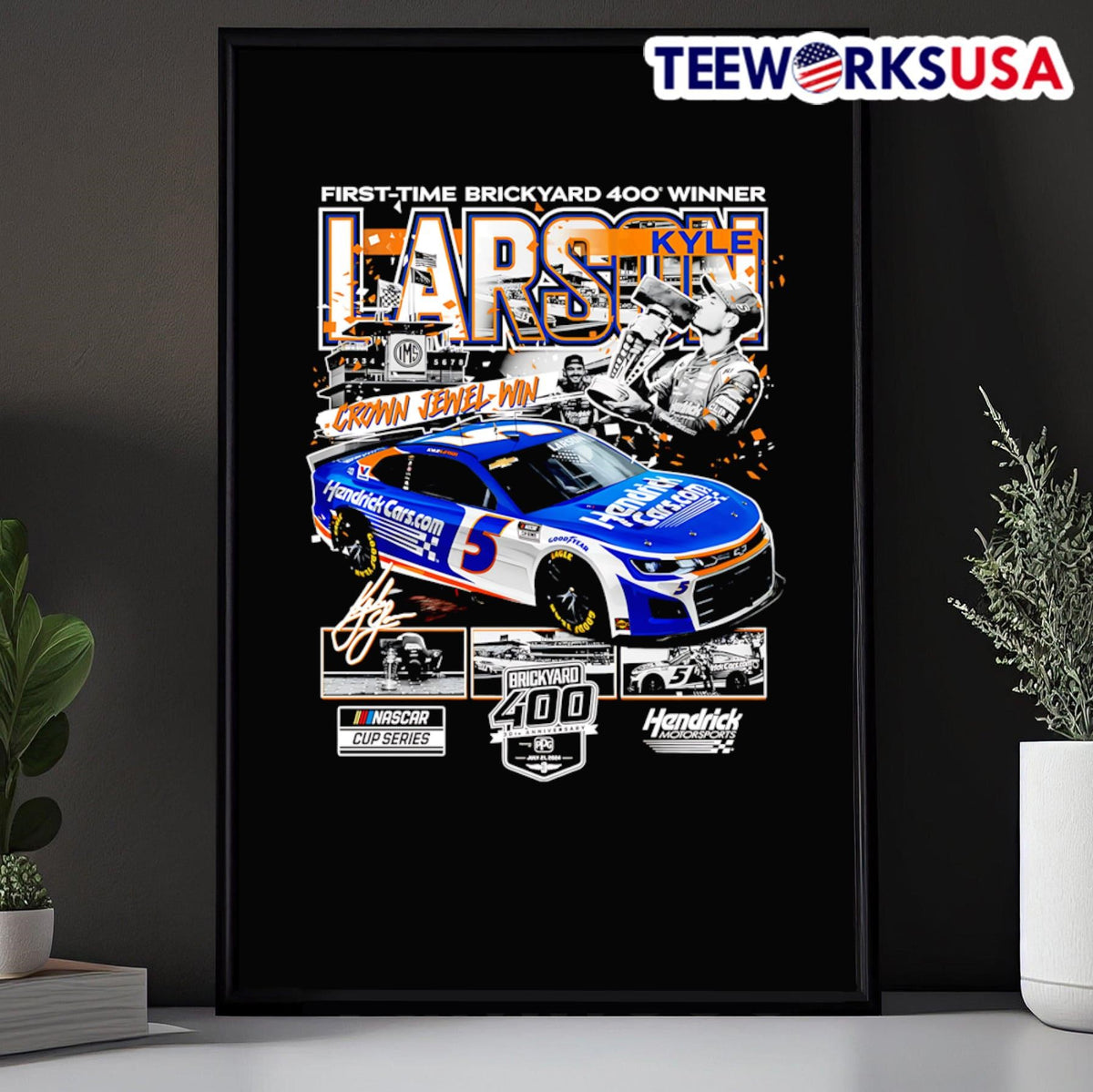 2024 Brickyard 400 30th Anniversary Race Winner Kyle - Adult & Kids T-Shirts, Sweatshirts & Hoodies apparel design preview 5