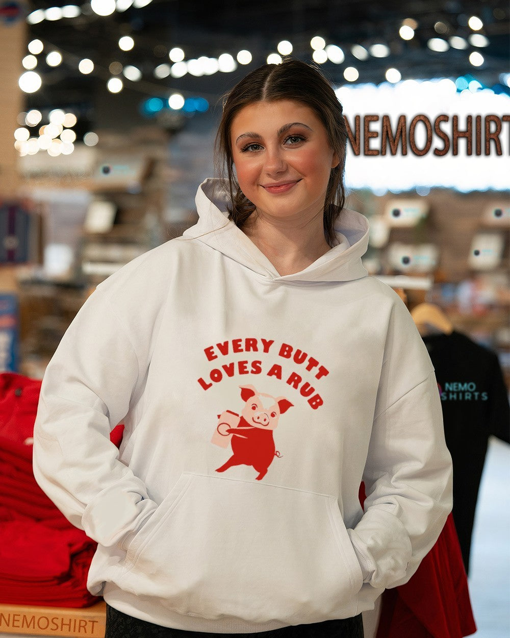 Every butt loves a rub pig - Adult & Kids T-Shirts, Sweatshirts & Hoodies apparel design preview 3