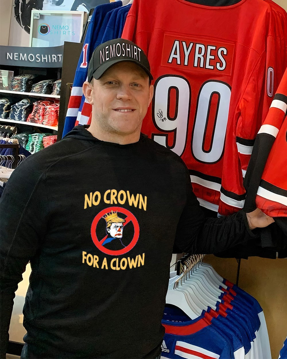 No crown for a clown kings anti Trump - Adult & Kids T-Shirts, Sweatshirts & Hoodies apparel design preview 2