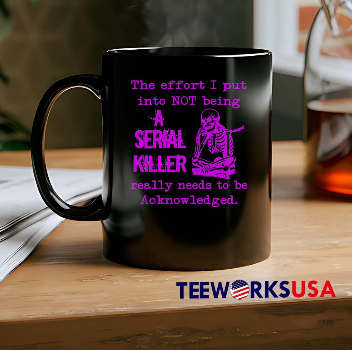 Skeleton the effort I put into not being a serial - Adult & Kids T-Shirts, Sweatshirts & Hoodies apparel design preview 2