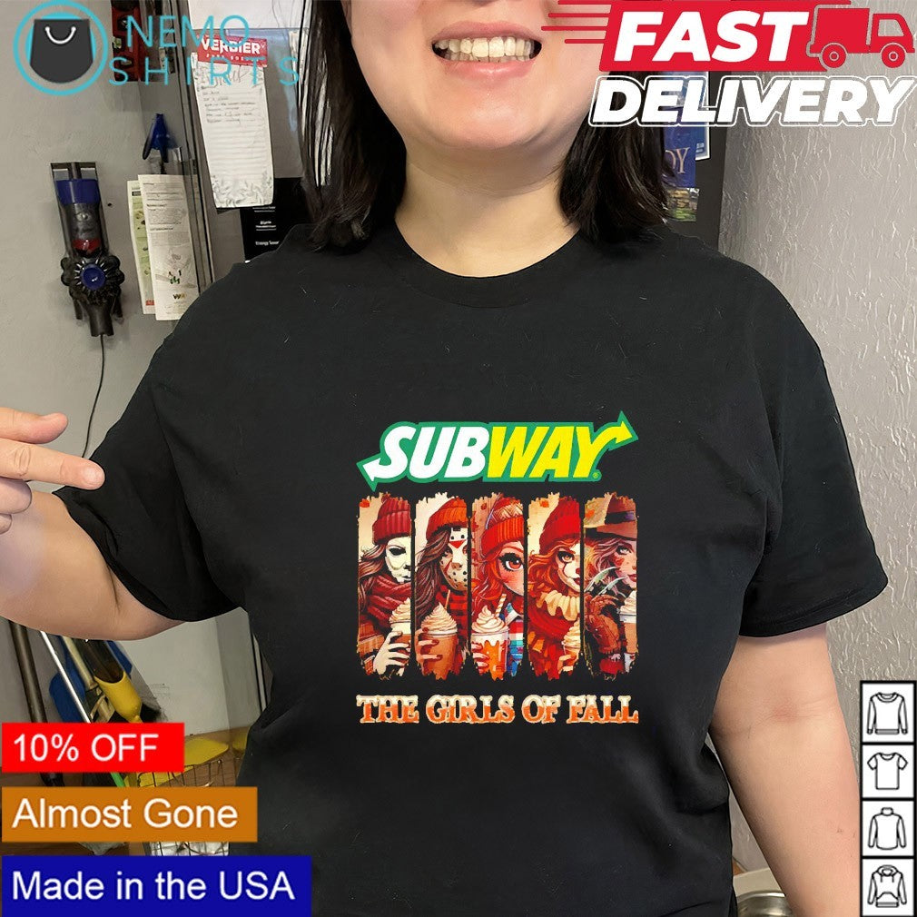 Subway the girls of fall halloween - Adult & Kids T-Shirts, Sweatshirts & Hoodies apparel design preview 3
