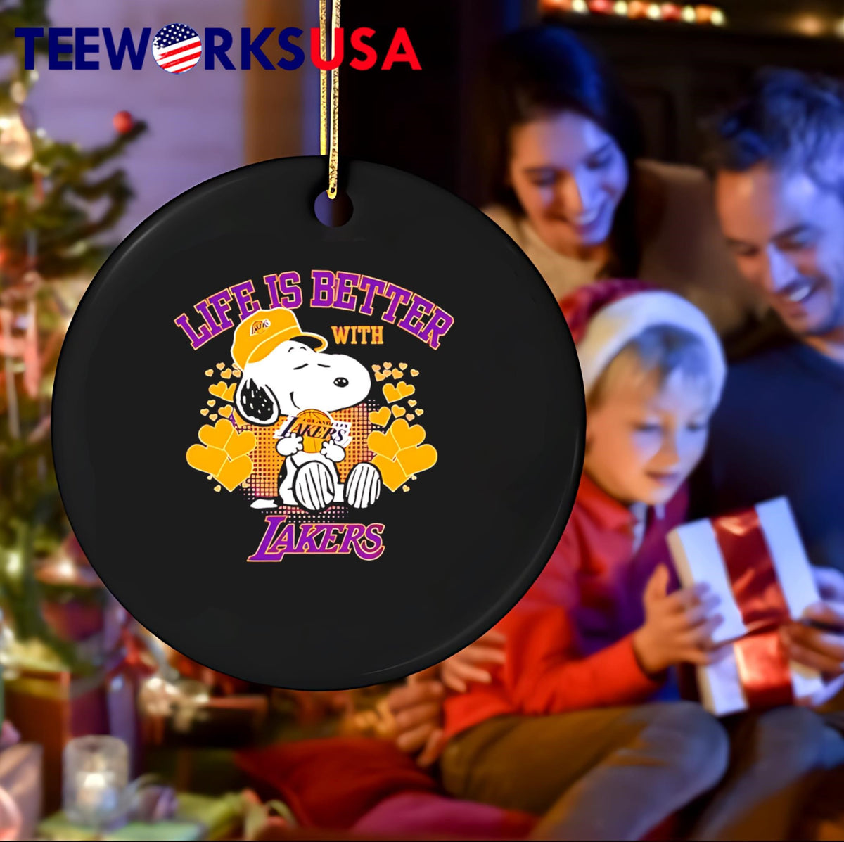 Snoopy Life is Better with Lakers - Adult & Kids T-Shirts, Sweatshirts & Hoodies apparel design preview 4