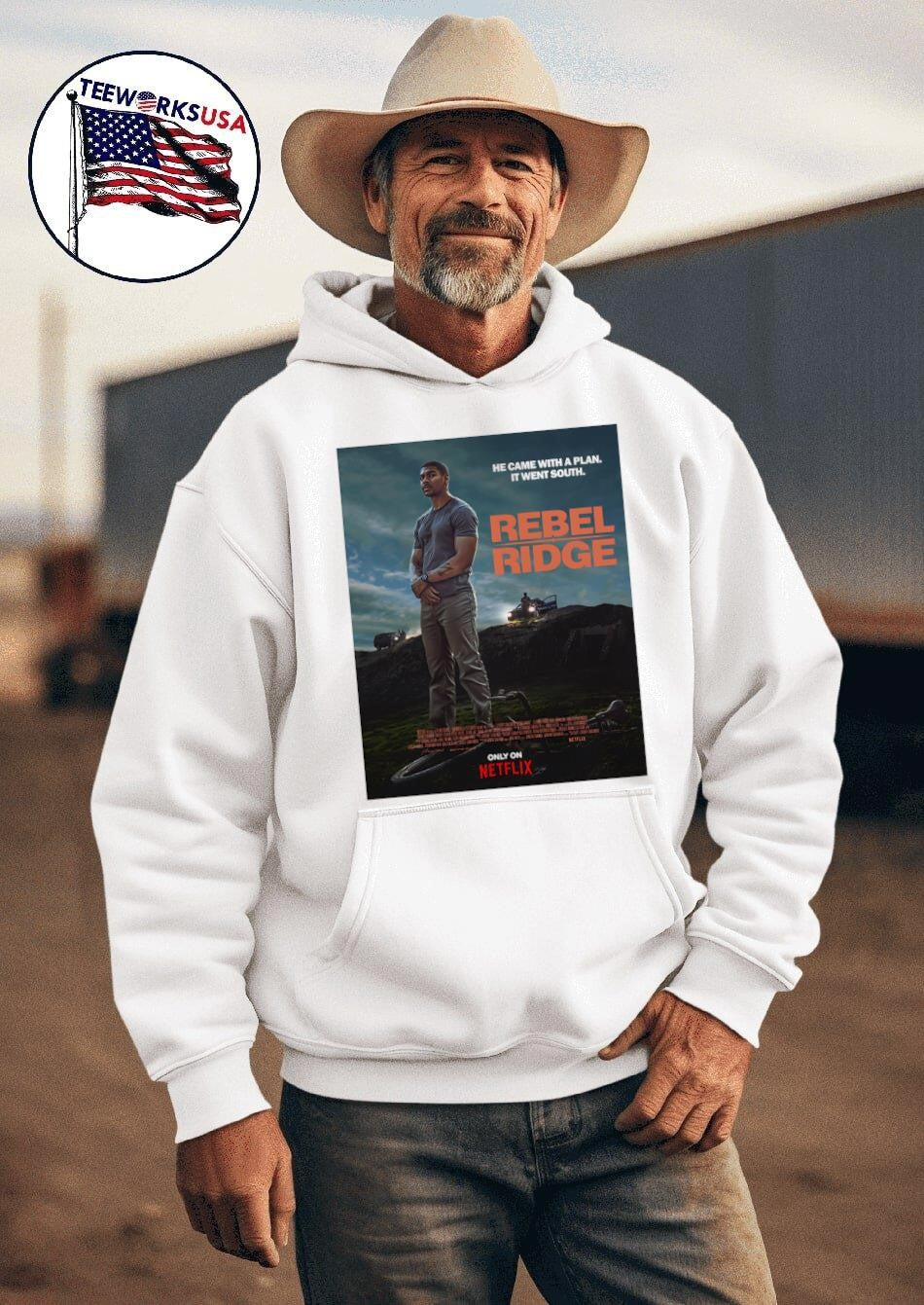 He came with a plan it went south Rebel Ridge poster - Adult & Kids T-Shirts, Sweatshirts & Hoodies apparel design preview 2