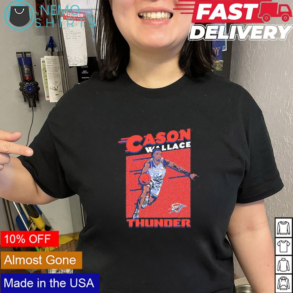 OKC Thunder Cason Wallace cartoon player - Adult & Kids T-Shirts, Sweatshirts & Hoodies apparel design preview 3