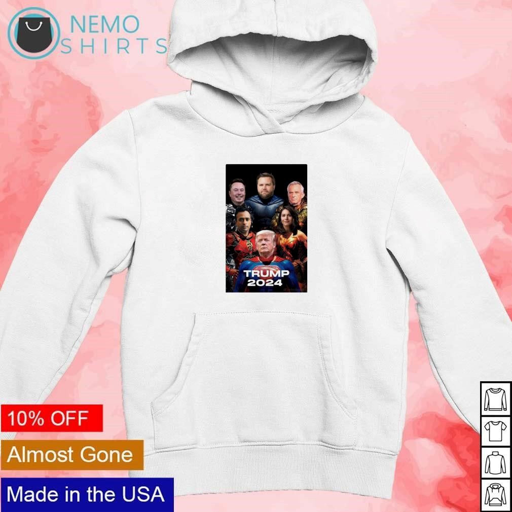 Superman Donald Trump 2024 Justice League Adventure - Adult & Kids T-Shirts, Sweatshirts & Hoodies apparel design preview 2