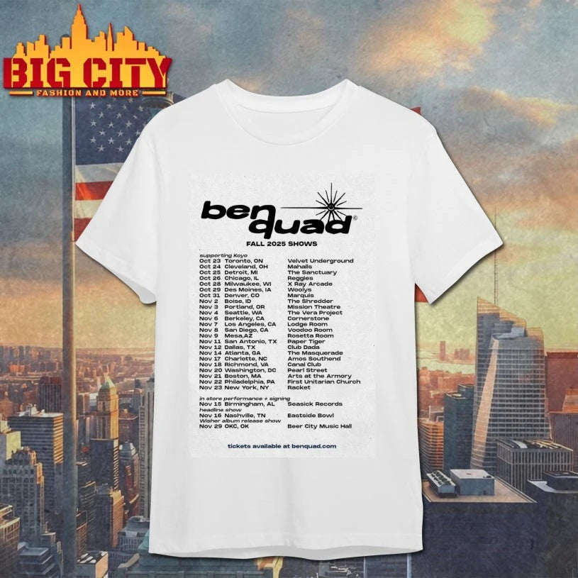 Ben Quad Fall New Tour 2025 Poster - Adult & Kids T-Shirts, Sweatshirts & Hoodies apparel design preview 1