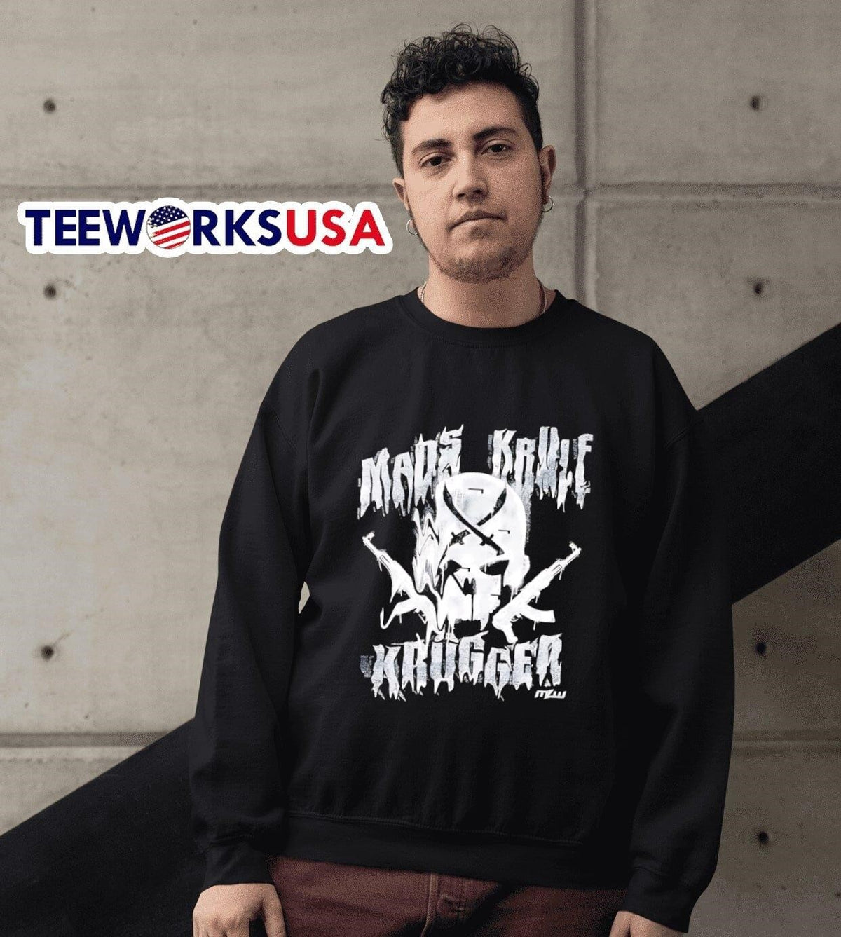 Mads Krule Krugger Assailant skull - Adult & Kids T-Shirts, Sweatshirts & Hoodies apparel design preview 3
