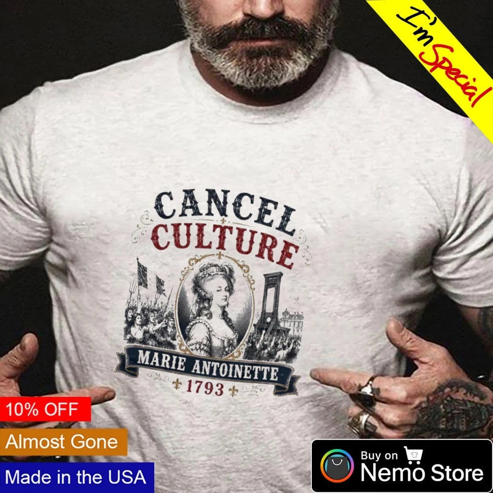 Marie Antoinette 1793 Cancel Culture - Adult & Kids T-Shirts, Sweatshirts & Hoodies apparel design preview 3