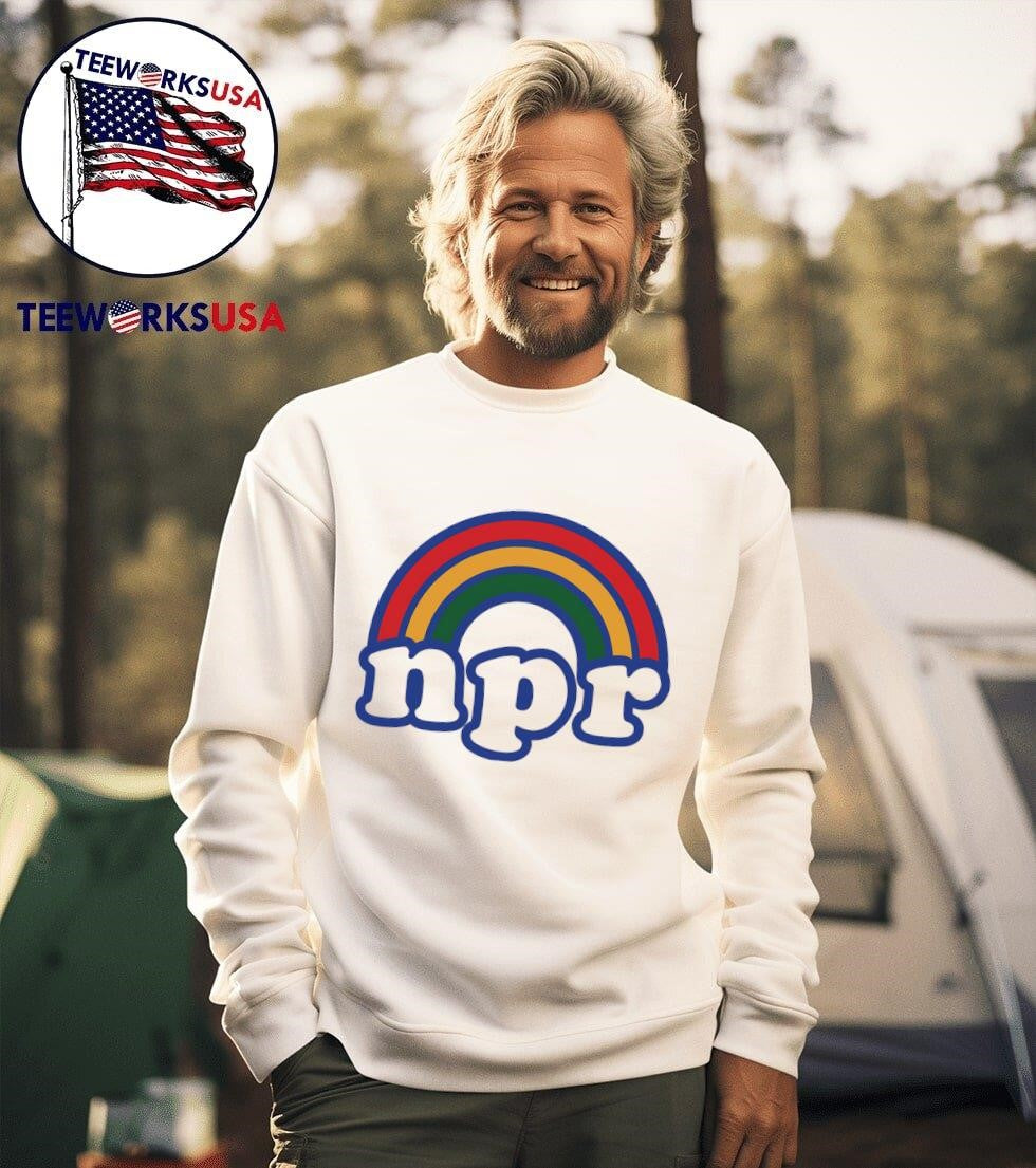 NPR rainbow logo - Adult & Kids T-Shirts, Sweatshirts & Hoodies apparel design preview 3