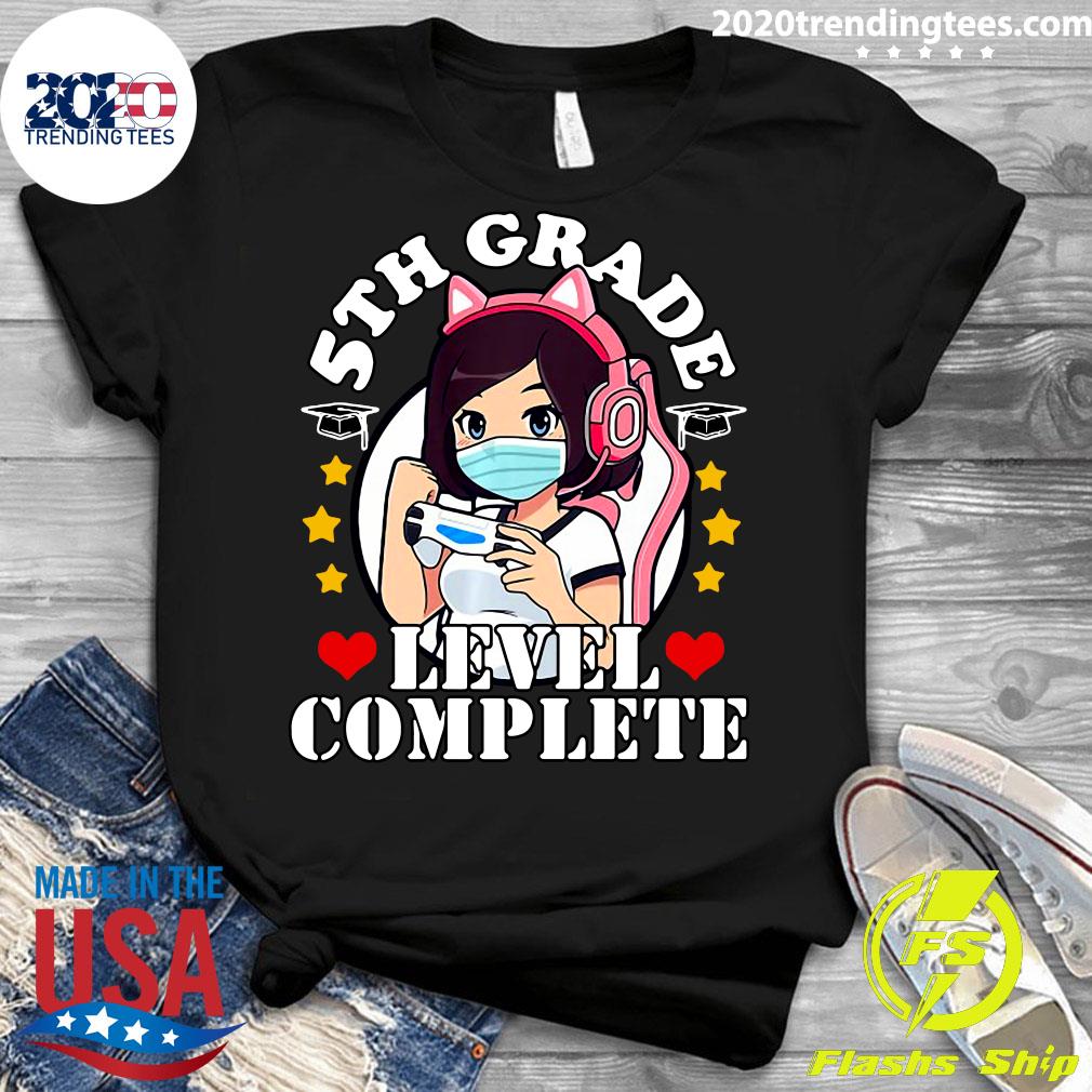 2021 5Th Grade Graduation Girl Loves Anime Gaming - Adult & Kids T-Shirts, Sweatshirts & Hoodies apparel design preview 3