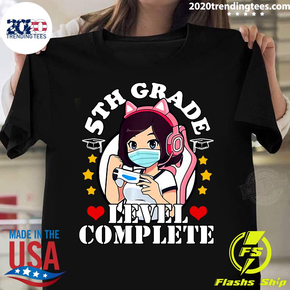 2021 5Th Grade Graduation Girl Loves Anime Gaming - Adult & Kids T-Shirts, Sweatshirts & Hoodies apparel design preview 1