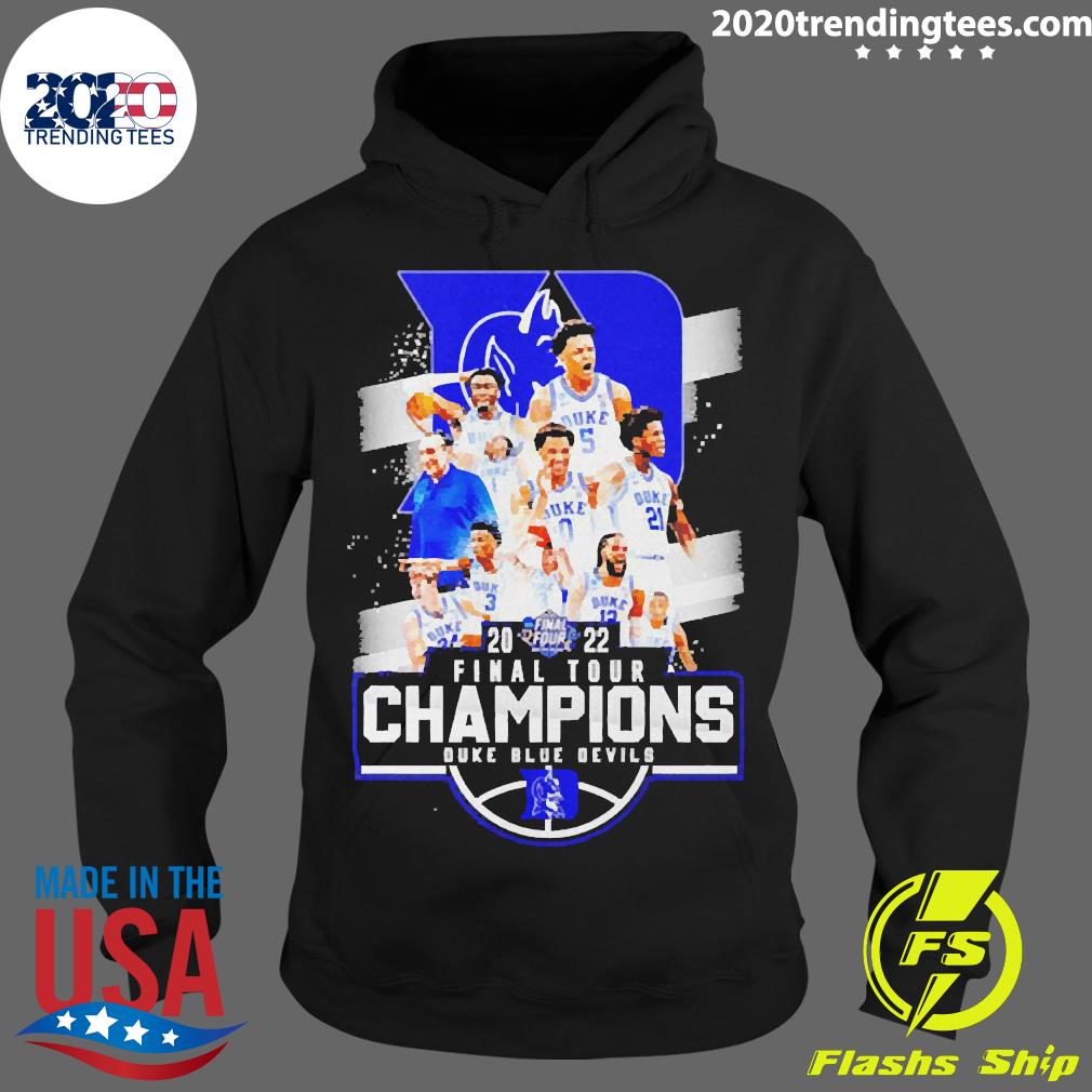 2022 Final Tour Champions Duke Blue Devils - Adult & Kids T-Shirts, Sweatshirts & Hoodies apparel design preview 2
