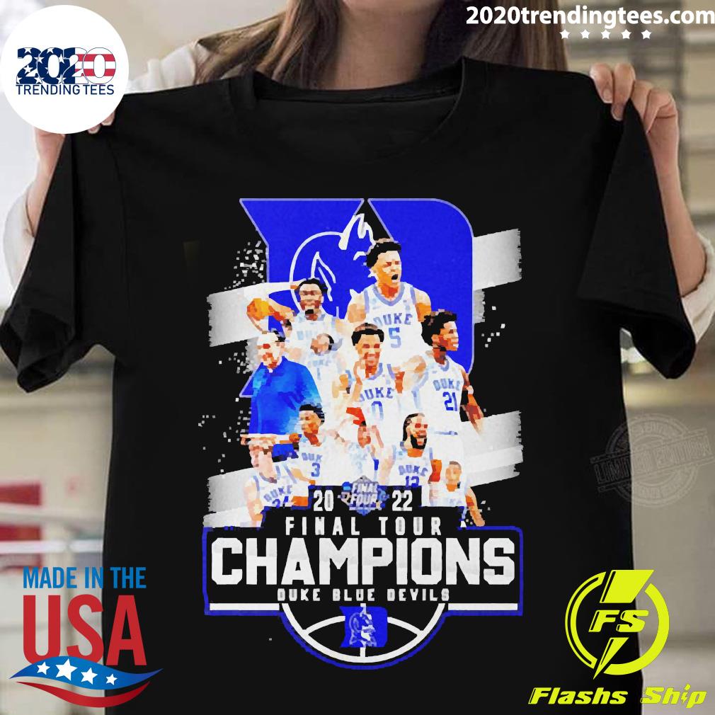 2022 Final Tour Champions Duke Blue Devils - Adult & Kids T-Shirts, Sweatshirts & Hoodies apparel design preview 1