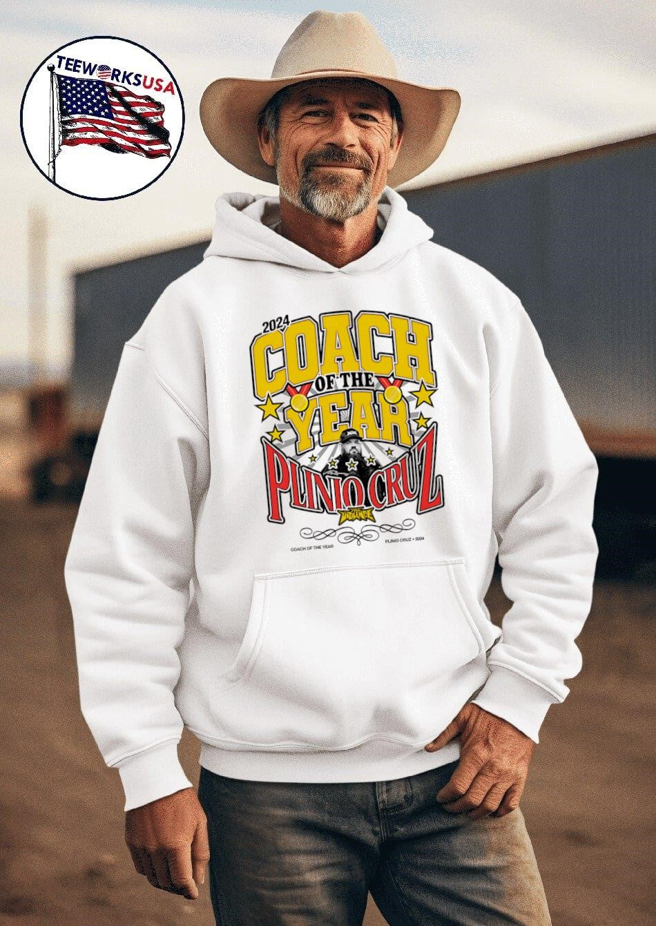 2024 Coach of the Year Plinio Cruz - Adult & Kids T-Shirts, Sweatshirts & Hoodies apparel design preview 2
