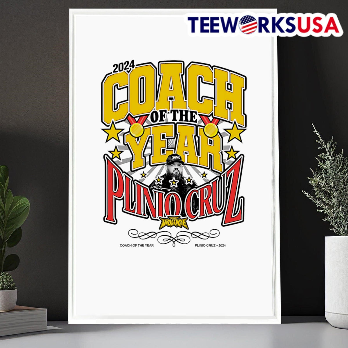 2024 Coach of the Year Plinio Cruz - Adult & Kids T-Shirts, Sweatshirts & Hoodies apparel design preview 6