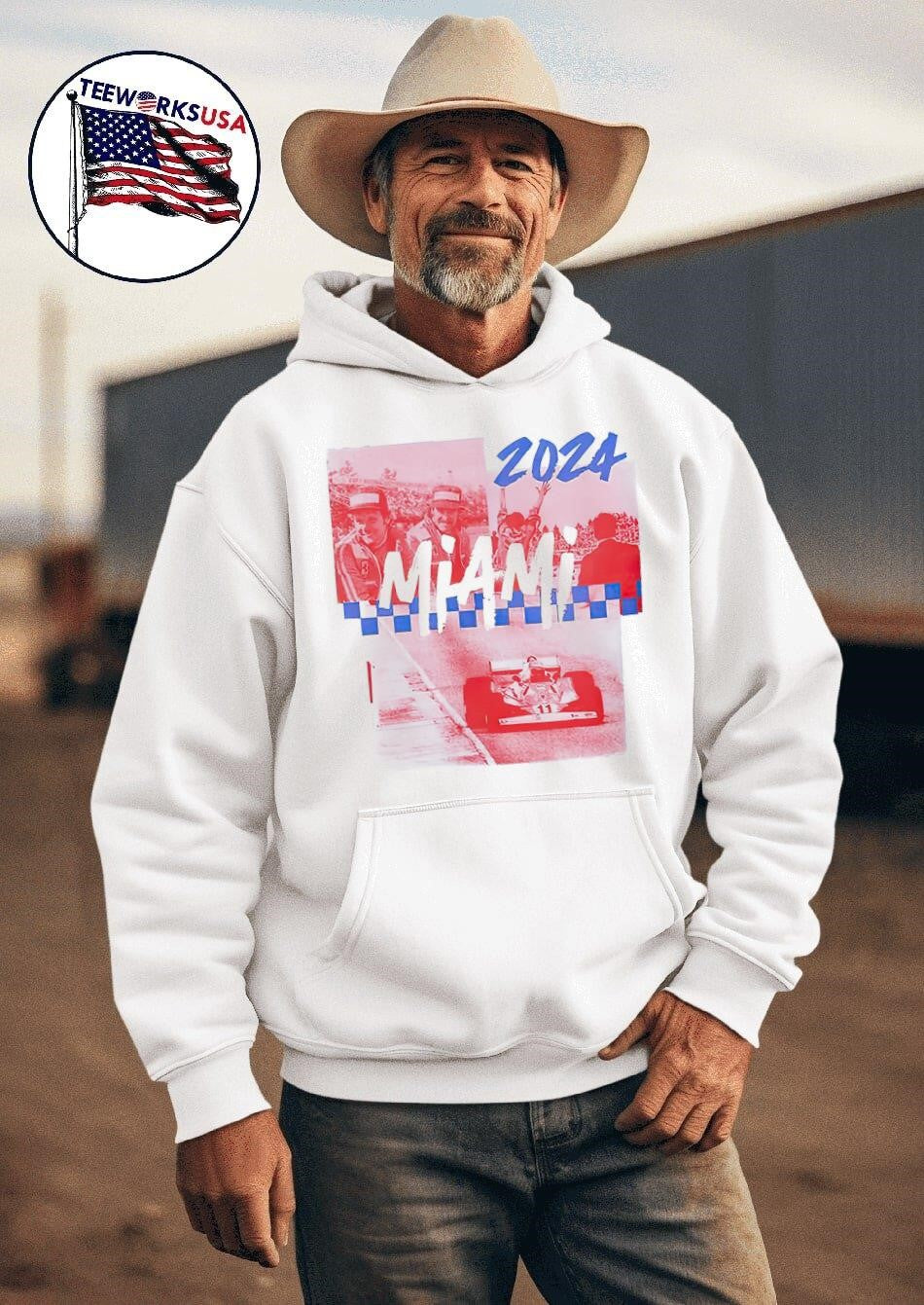 2024 Miami GP racing - Adult & Kids T-Shirts, Sweatshirts & Hoodies apparel design preview 2