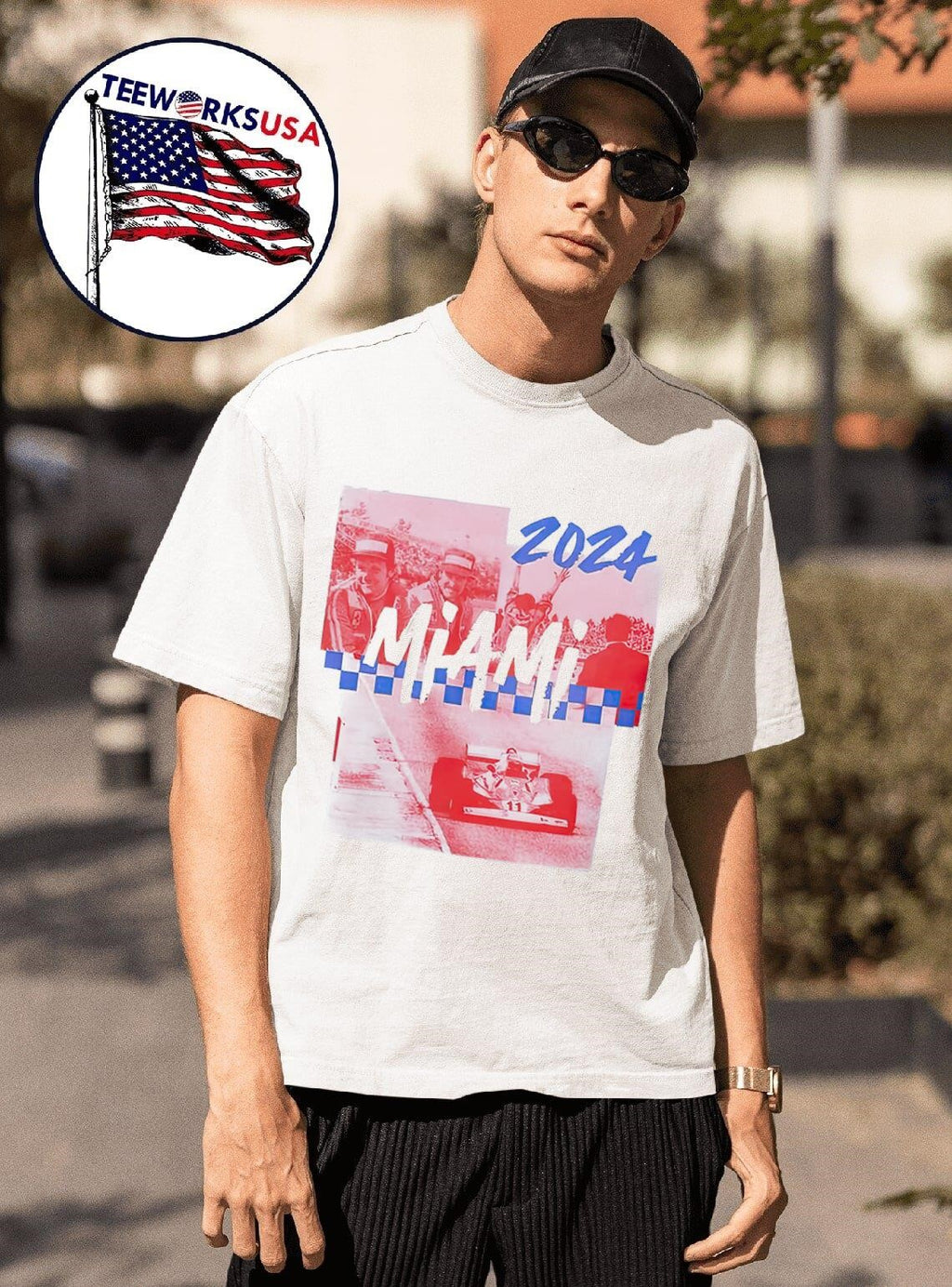 2024 Miami GP racing - Adult & Kids T-Shirts, Sweatshirts & Hoodies apparel design preview 1