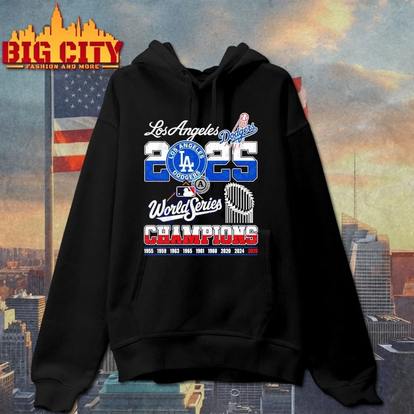 2025 Los Angeles Dodgers Champions 1955-2025 - Adult & Kids T-Shirts, Sweatshirts & Hoodies apparel design preview 2