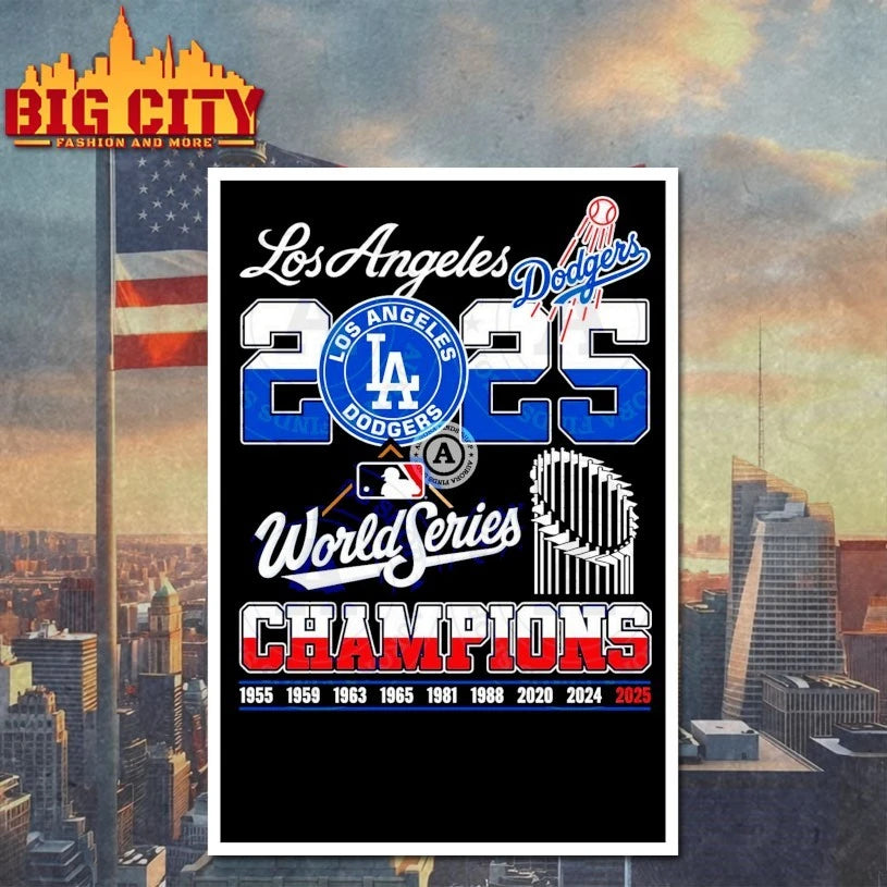 2025 Los Angeles Dodgers Champions 1955-2025 - Adult & Kids T-Shirts, Sweatshirts & Hoodies apparel design preview 4