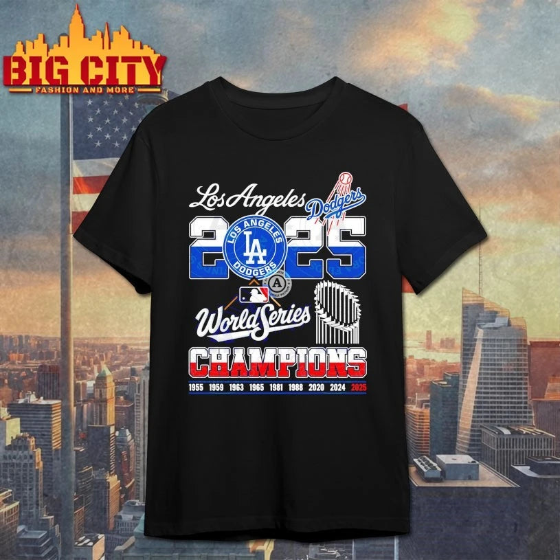 2025 Los Angeles Dodgers Champions 1955-2025 - Adult & Kids T-Shirts, Sweatshirts & Hoodies apparel design preview 1