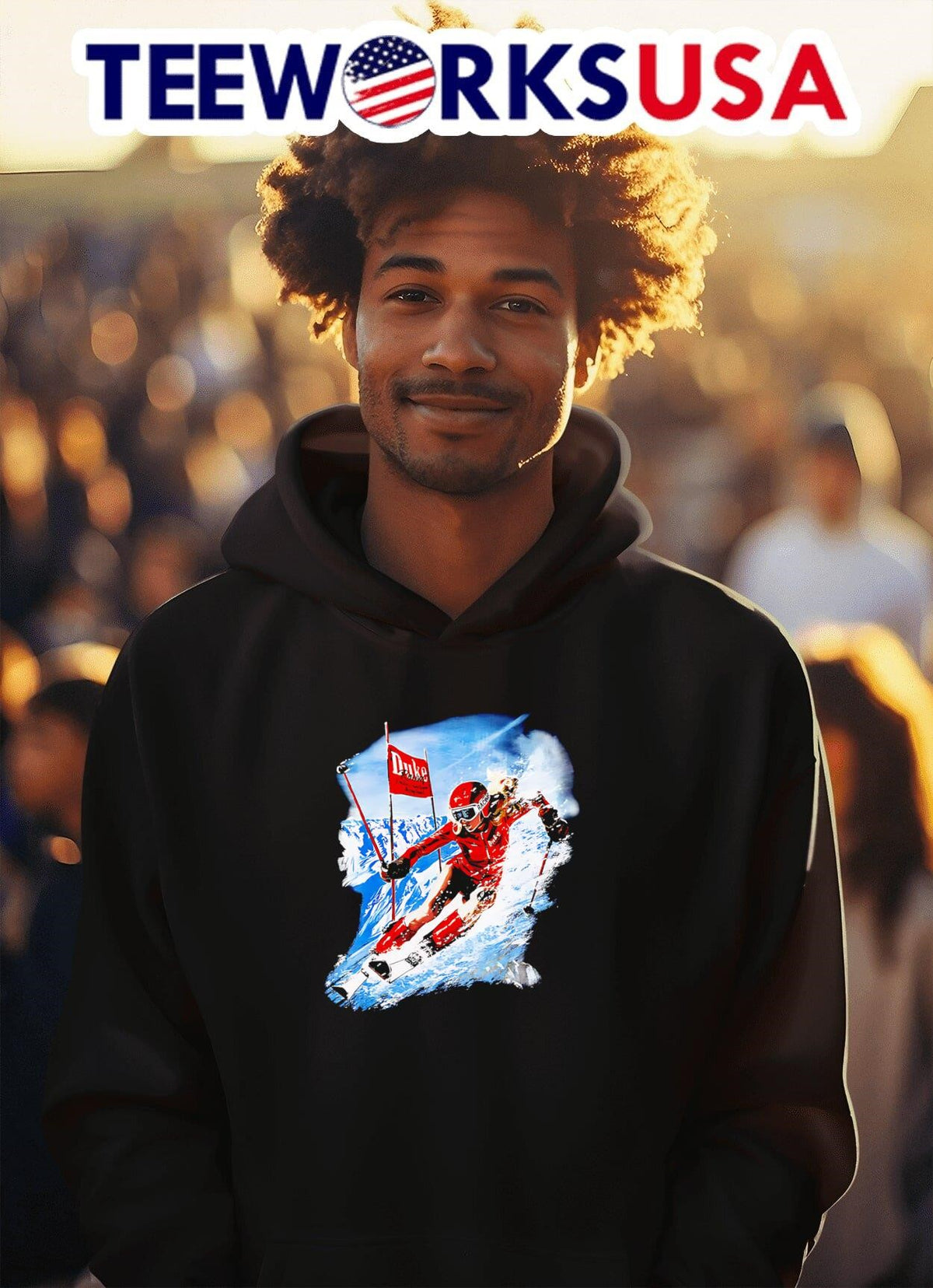 Duke Winter Sports Ski vintage - Adult & Kids T-Shirts, Sweatshirts & Hoodies apparel design preview 2