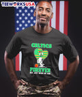 Snoopy hug heart Boston Celtics forever not just when - Adult & Kids T-Shirts, Sweatshirts & Hoodies apparel design preview 1