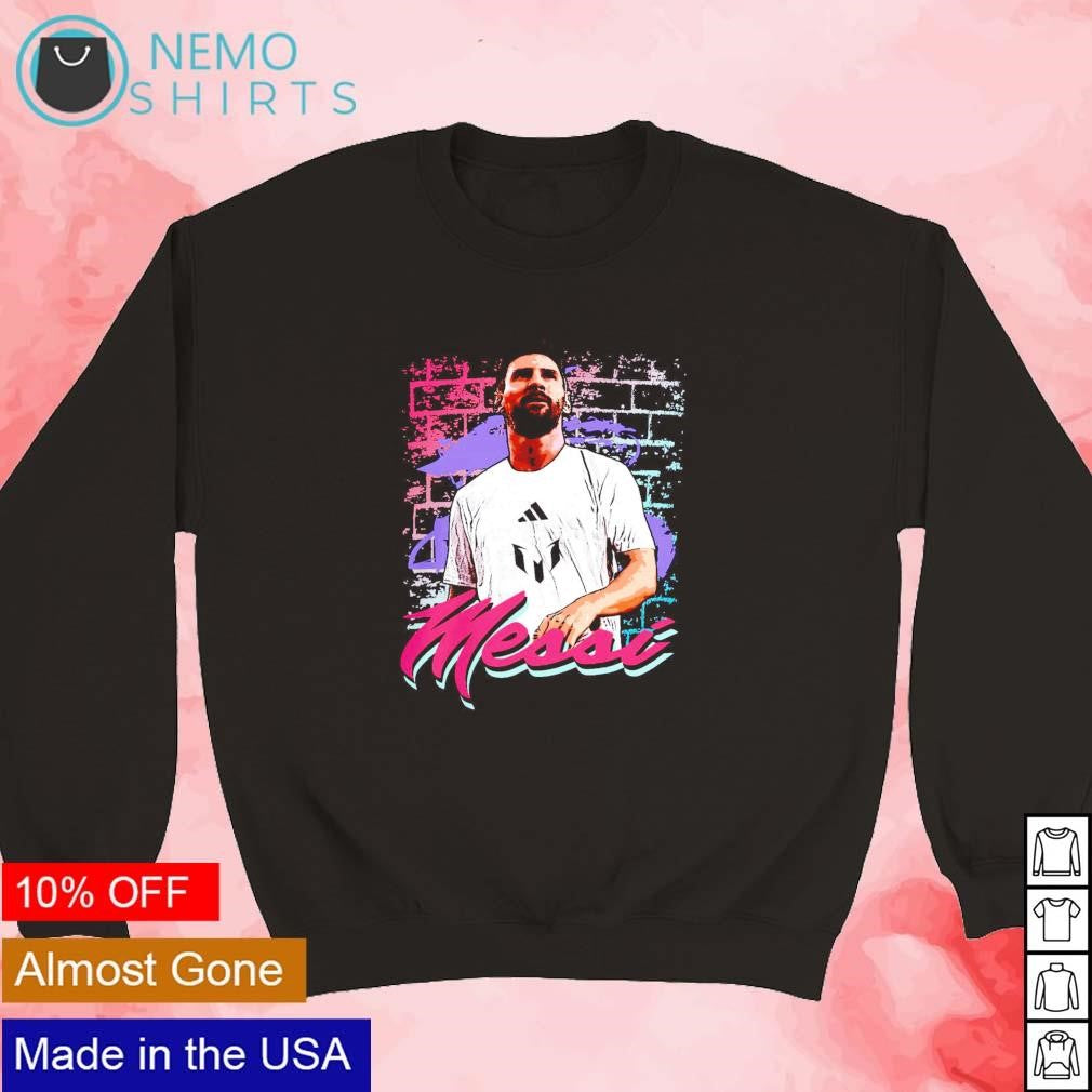 Miami Messi mural - Adult & Kids T-Shirts, Sweatshirts & Hoodies apparel design preview 5