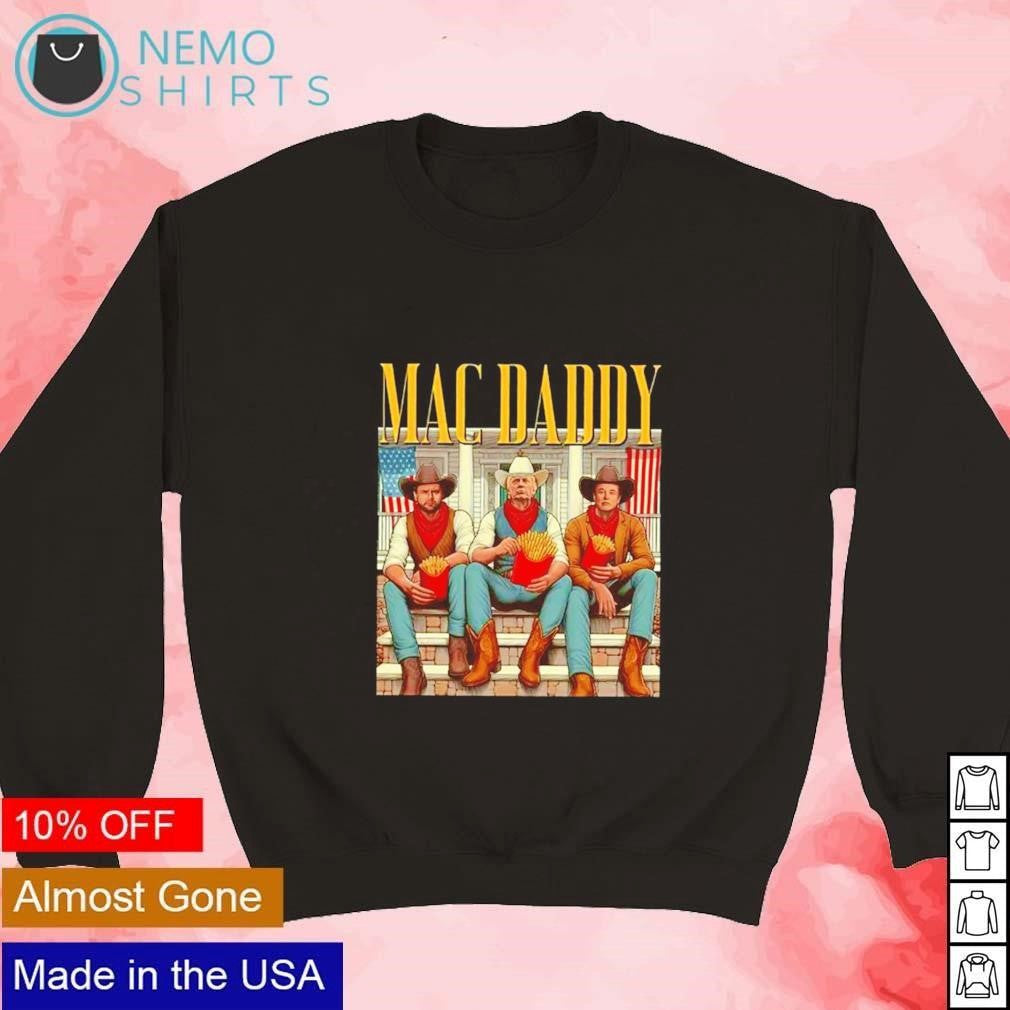McDaddy Trump Vance Elon fries McDonalds - Adult & Kids T-Shirts, Sweatshirts & Hoodies apparel design preview 3